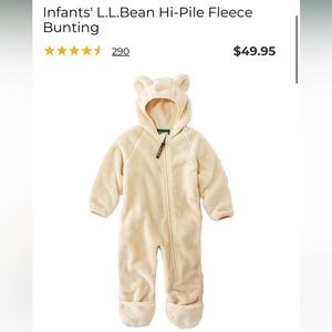 L.L.Bean Hi-pile fleece bunting